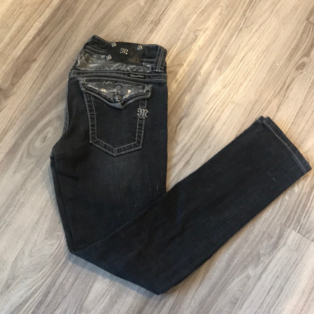 Faded black skinny miss me jeans